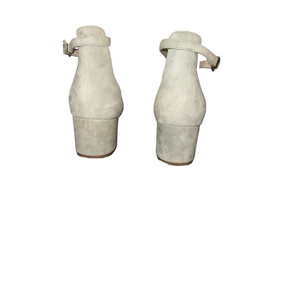 Free People Women's Ankle Strap Suede Comfy Block Heel Sandals Size 10.5 Gray - Picture 3 of 8